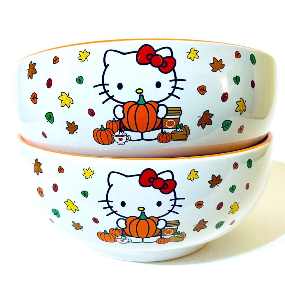 🍂 Hello Kitty Fall Pumpkin Bowls